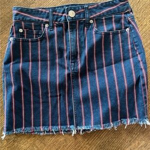 American Eagle Outfitters Blue Striped Mini Skirt NWOT
